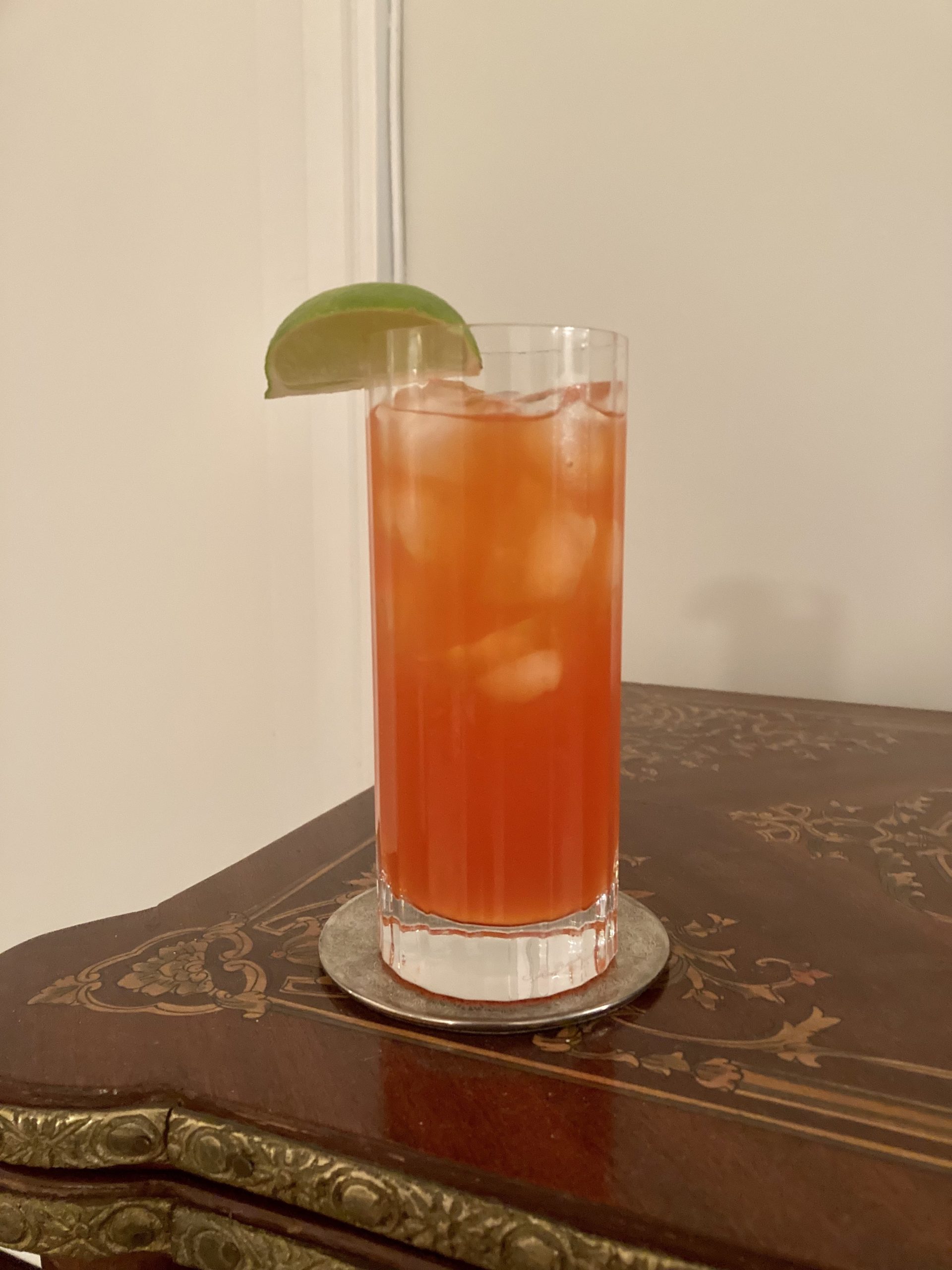 Grapefruit Paradise Aperol Italian Amaro Grapefruit Soda Lime Juice Iced Cocktail