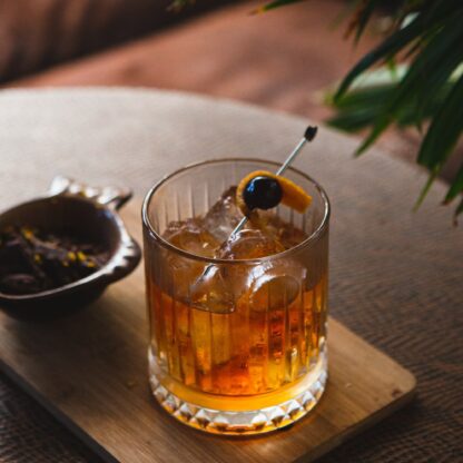 Vieux Carre With Cognac Brandy Rye Sweet Vermouth Benedictine Bitters Iced Cocktail