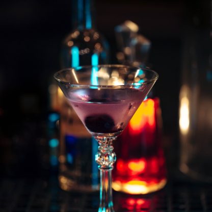 Aviation Purple Gin Maraschino Liqueur Violette Lemon Juice Shaken Cocktail