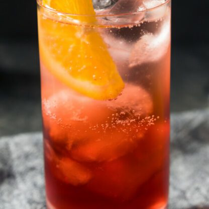 Americano Red Campari Amaro Red Sweet Vermouth Soda Water Iced Cocktail