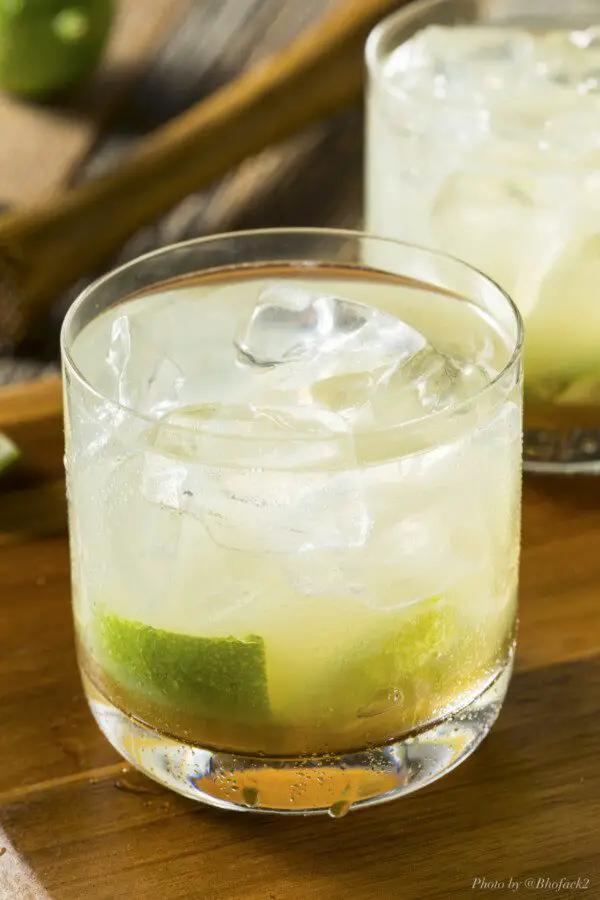 Caipirinha Lime Juice Sugar Cachaca Iced Brazilian Cocktail