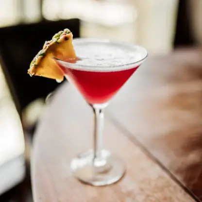 French Martini Vodka Chambord Raspberry Liqueur Pineapple Juice Shaken Cocktail