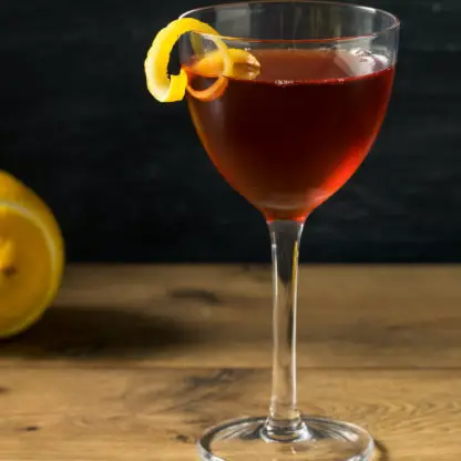 Bobby Burns Cocktail With Scotch Sweet Vermouth And Benedictine