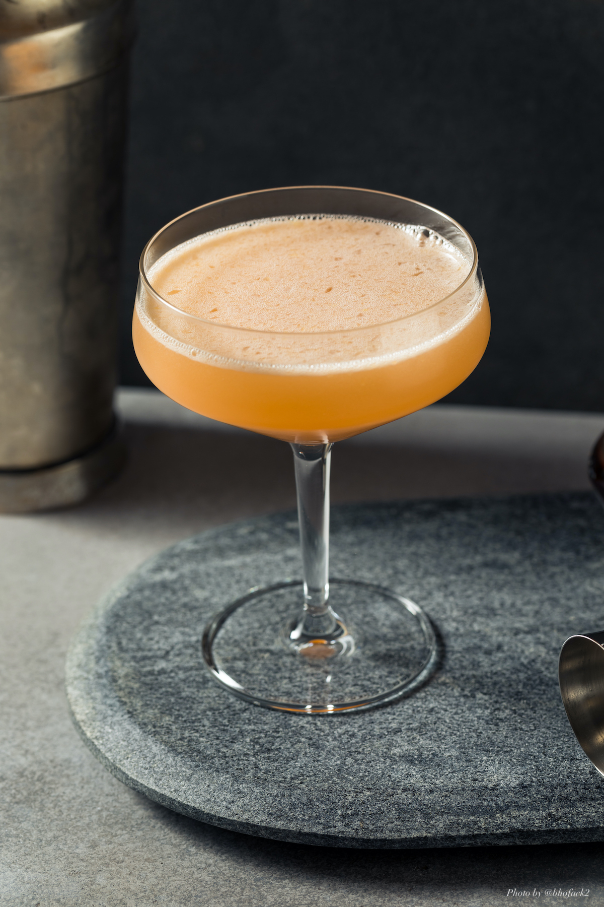 Prince Of Wales Cocktail With Rye Whiskey Pineapple Lemon Angostura Bitters Maraschino Liqueur And Champagne