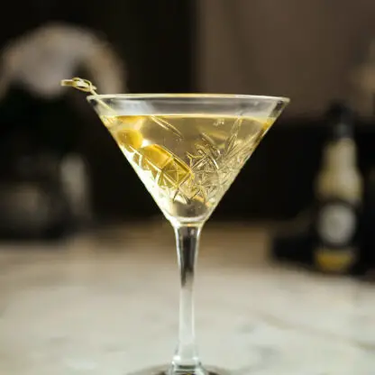 Reverse Martini Cocktail With Dry Vermouth And Dry Gin