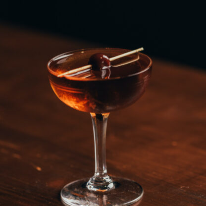 Boothby Cocktail With Bourbon Whiskey Sweet Vermouth Orange Bitters Angostura Bitters And Champagne