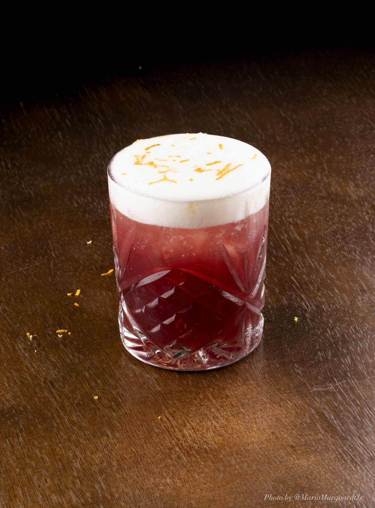 Poor Richard Cocktail With Sweet Vermouth Lemon Juice Cranberry Cordial And Hard Cider