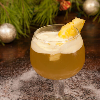 Champagne Holiday Punch With Genever Orange Liqueur Champagne And Pineapple