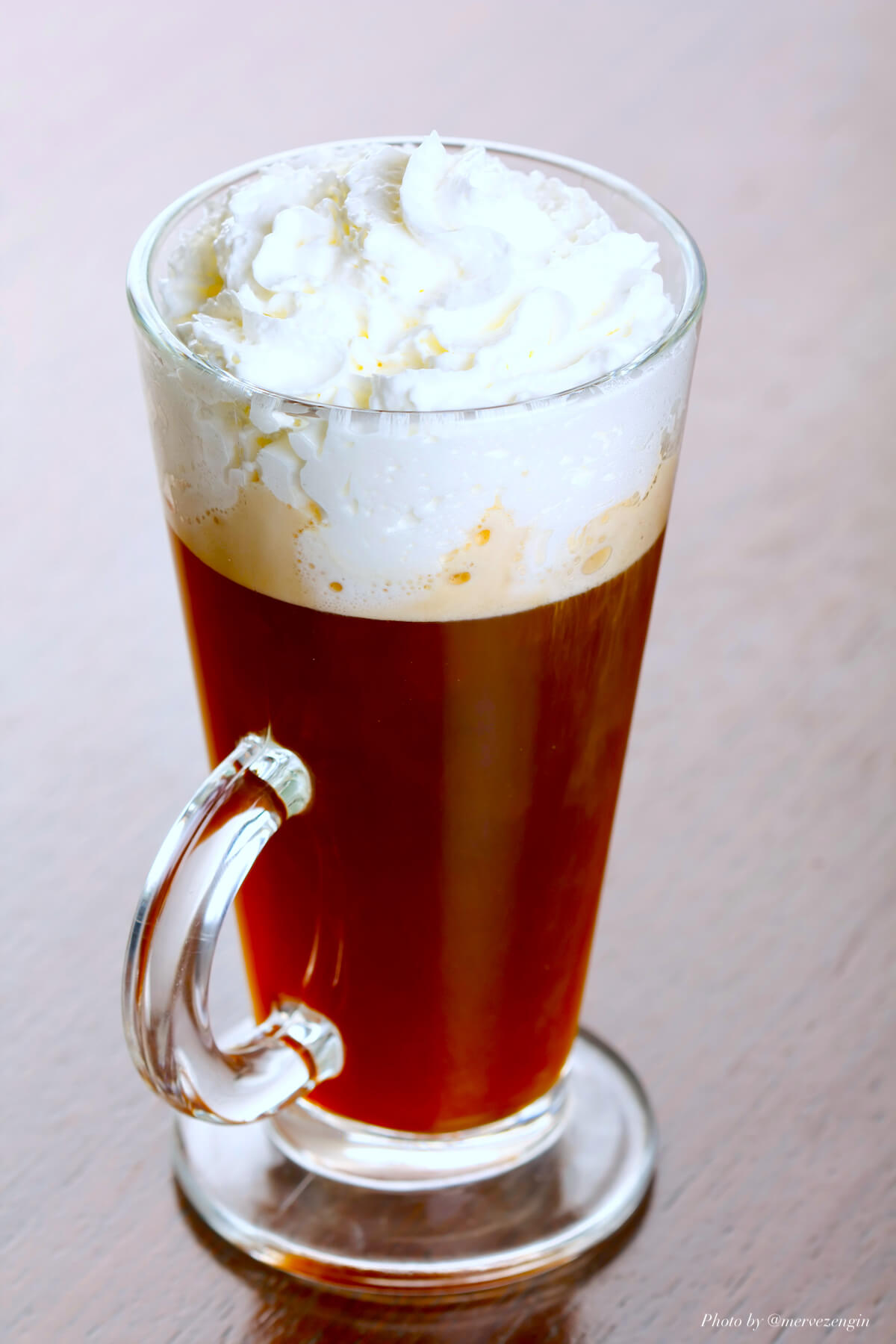 Lillet Winter Noisette Hot Cocktail With Lillet Rose Passion Fruit Juice Lemon Juice Cherry Juice And Whipped Cream