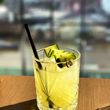 Irish Maid Cocktail With Irish Whiskey Cucumber Lemon Juice Simple Syrup And Elderflower Liqueur