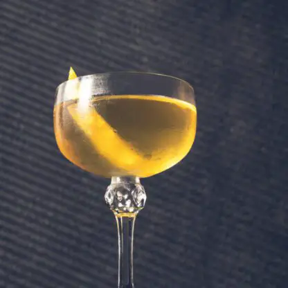 Tuxedo No. 2 Cocktail With Absinthe Gin Maraschino Liqueur Blanc Vermouth And Orange Bitters
