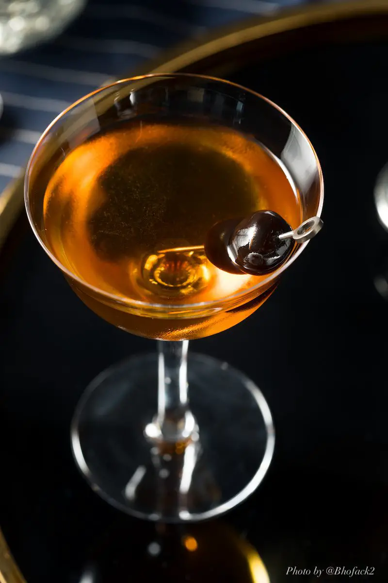Tootsie Roll Cocktail With Rye Whiskey Pedro Ximenez Sherry And Chocolate Bitters