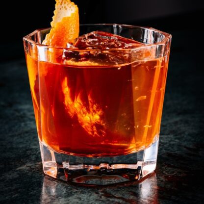 Toffee Negroni Cocktail With Rum Sherry And Aperol